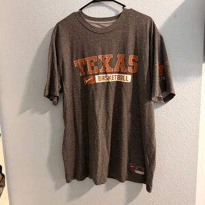 Vintage Texas Longhorns Shirt Mens XL  Gray  Basketball Short Sleeve Nike